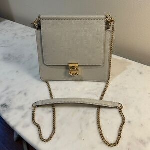 Polene Handbag - Numéro Sept Mini in a light, pale Gray/Taupe